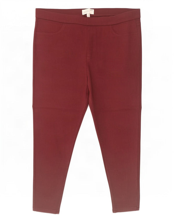 Marks & Spencer Damen Cosy Crop Jegging Jeans UK 20 2XL W38 L26 Burgund