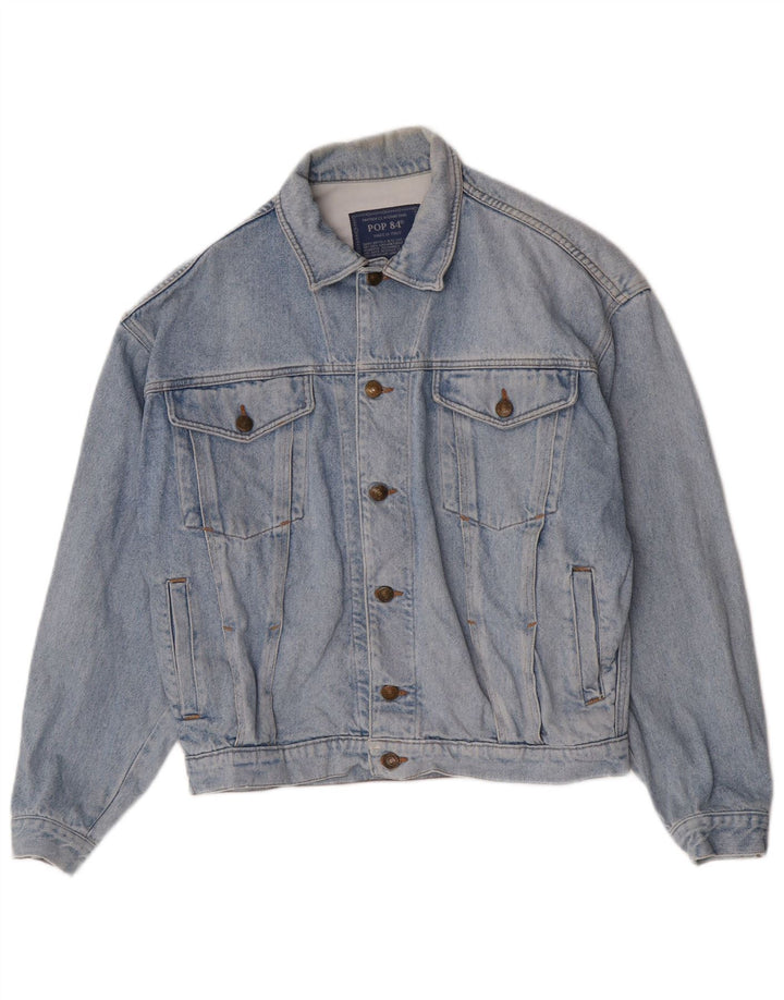 POP 84 Herren Jeansjacke UK 40 Large Blau