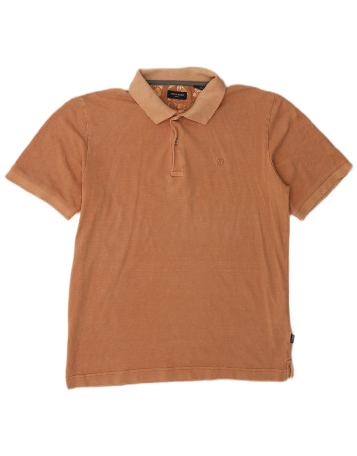 Jack & Jones Herren Poloshirt Small Orange Baumwolle