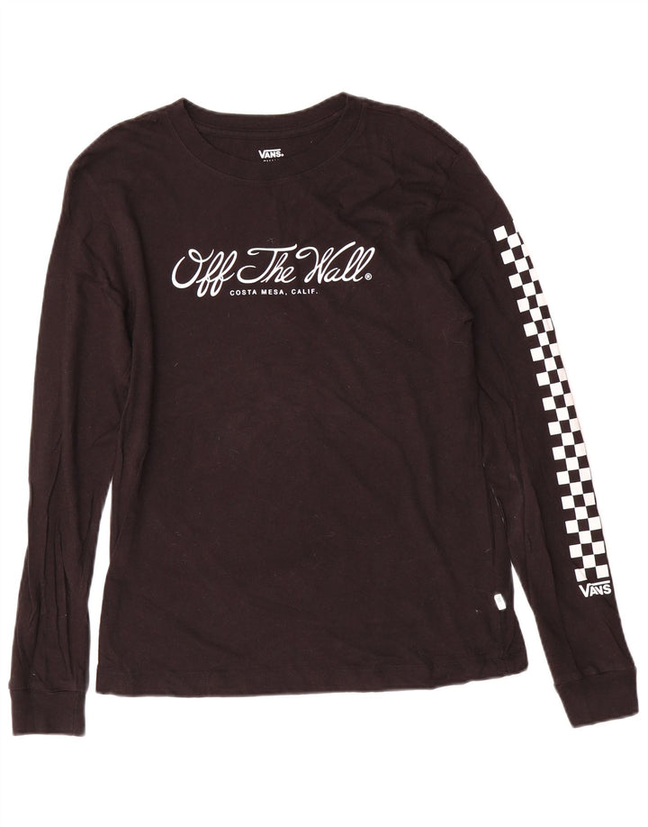 VANS Damen Graphic Top Langarm UK 10 Small Schwarz