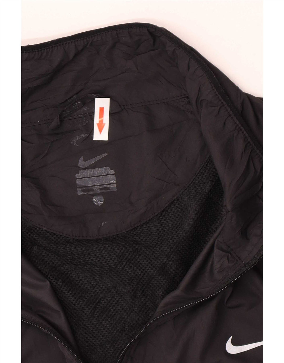 Nike Herren-Trainingsanzug-Top-Jacke XL, schwarzes Polyester