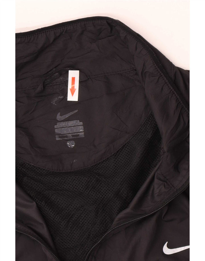 Nike Herren-Trainingsanzug-Top-Jacke XL, schwarzes Polyester