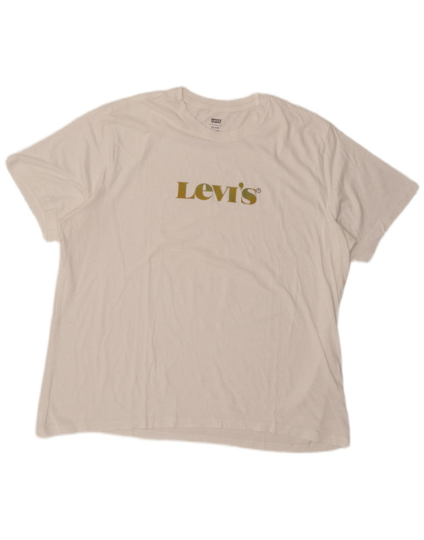 Levi's Mens Relaxed Fit Graphic T-Shirt Top XL White
