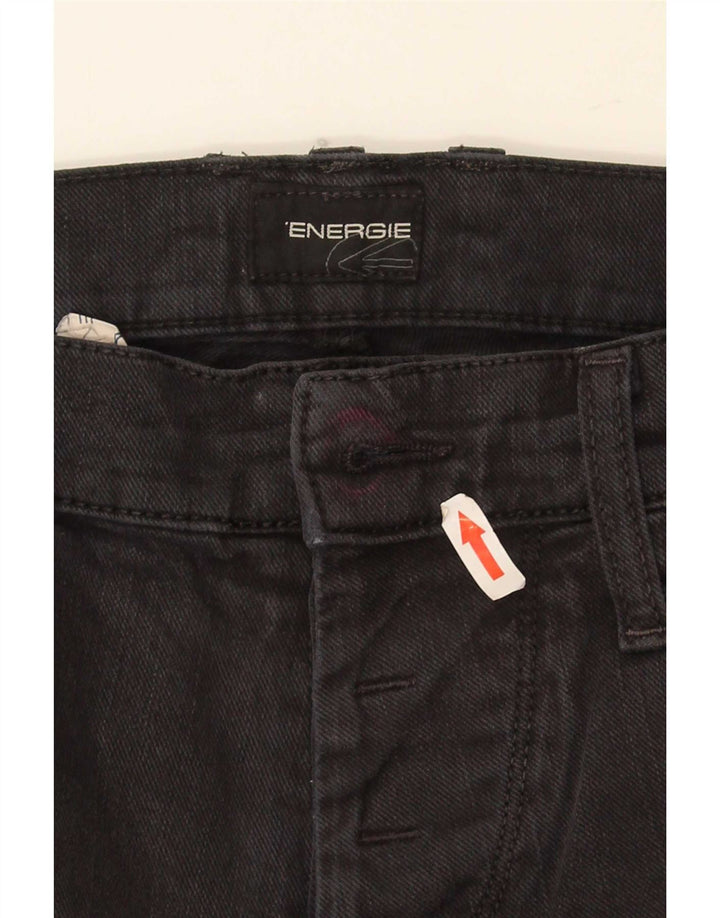 Energie Damen Slim Jeans W32 L36 Schwarze Baumwolle