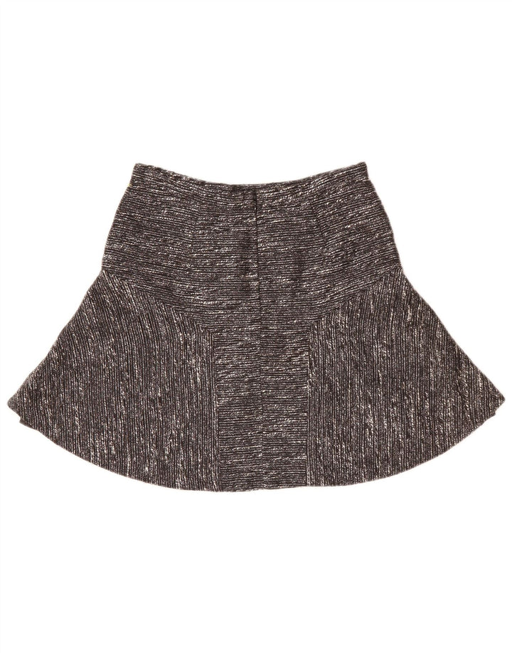 J. CREW Damen-A-Linien-Rock US 0 XS W28 Schwarz meliertes Polyester