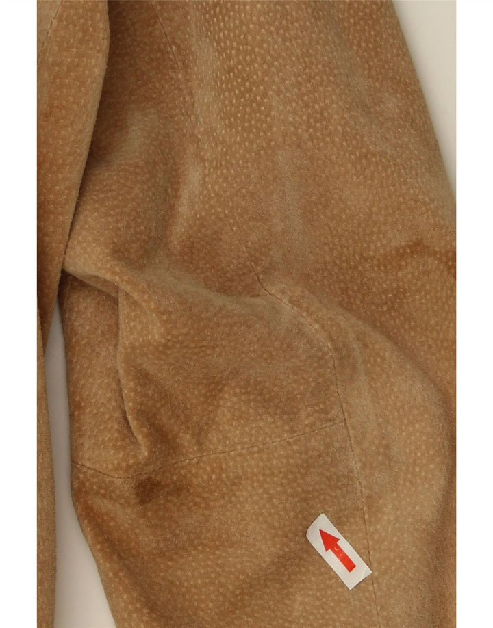 Vintage Damen Wildlederjacke UK 38 Medium Beige Leder