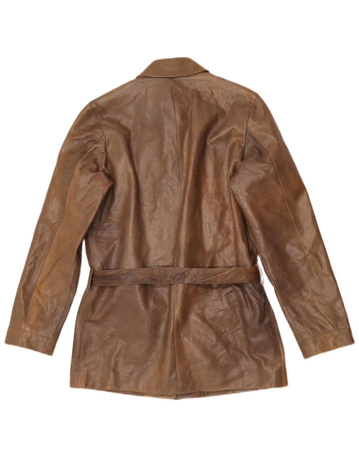 Vintage Damen Lederjacke UK 14 Mittelbraun