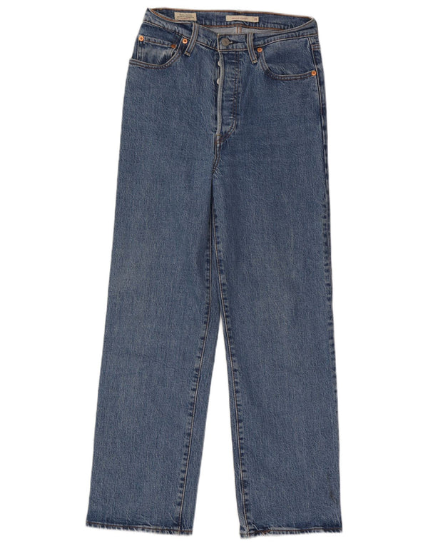 Levi's Damen Ribcage Straight Jeans W29 L28 Blaue Baumwolle