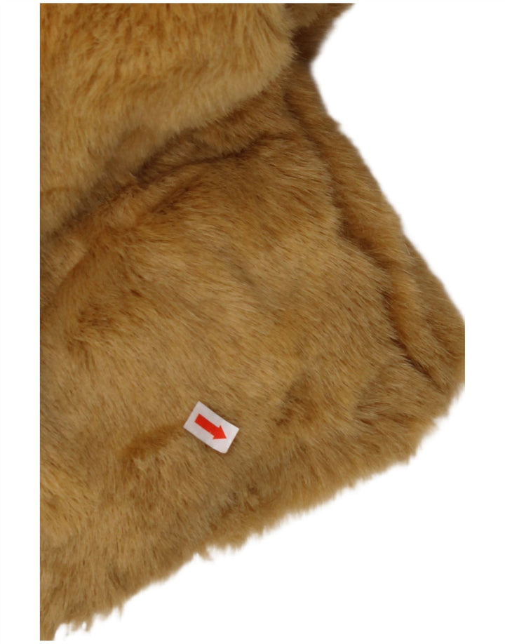 VINTAGE Damen Kunstpelzmantel UK 22 3XL Beige