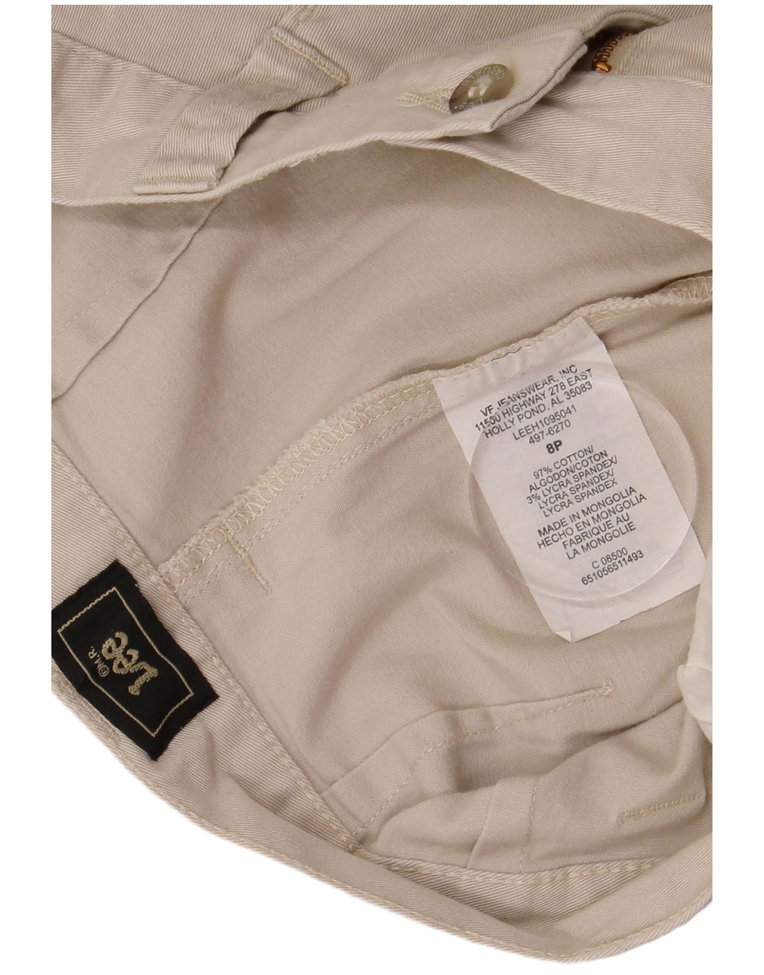Lee Womens Casual Shorts US 8 Medium W28 Beige Baumwolle