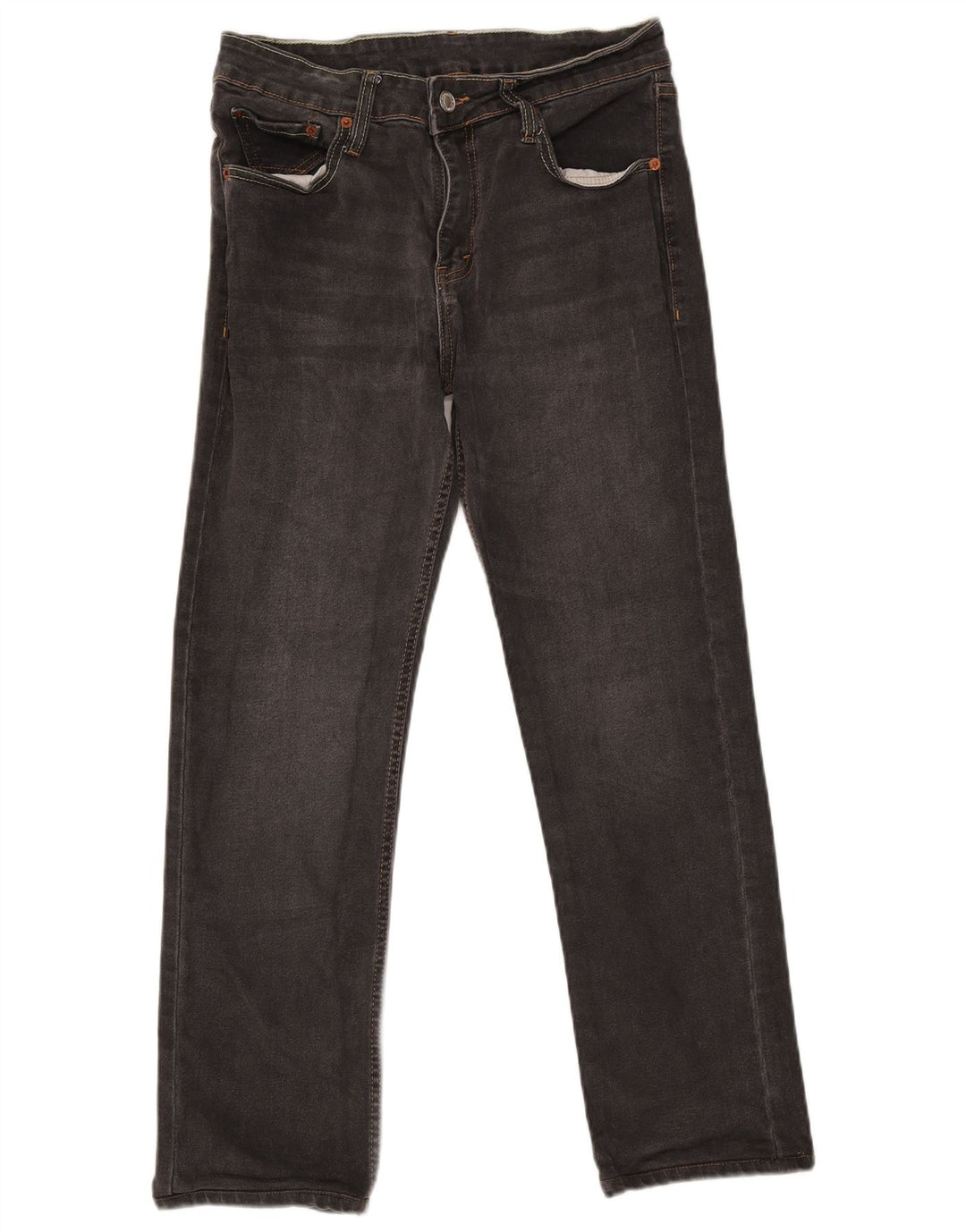 Levi's Herren Slim Straight Jeans W32 L28 Graue Baumwolle