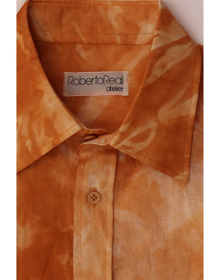 Vintage Damen Shirt Medium Orange Tie Dye