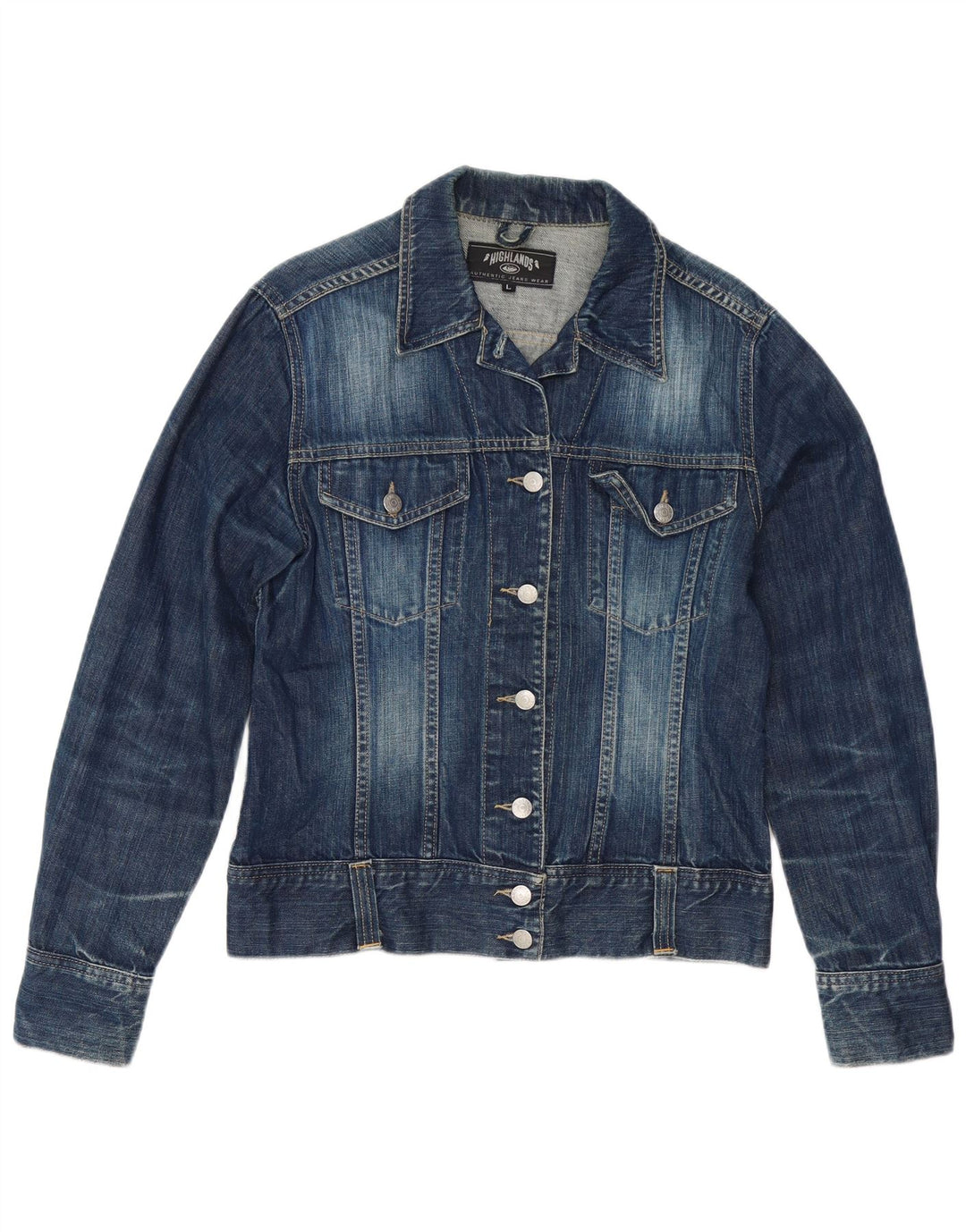 Highlands Damen Jeansjacke UK 14 Large Marineblau