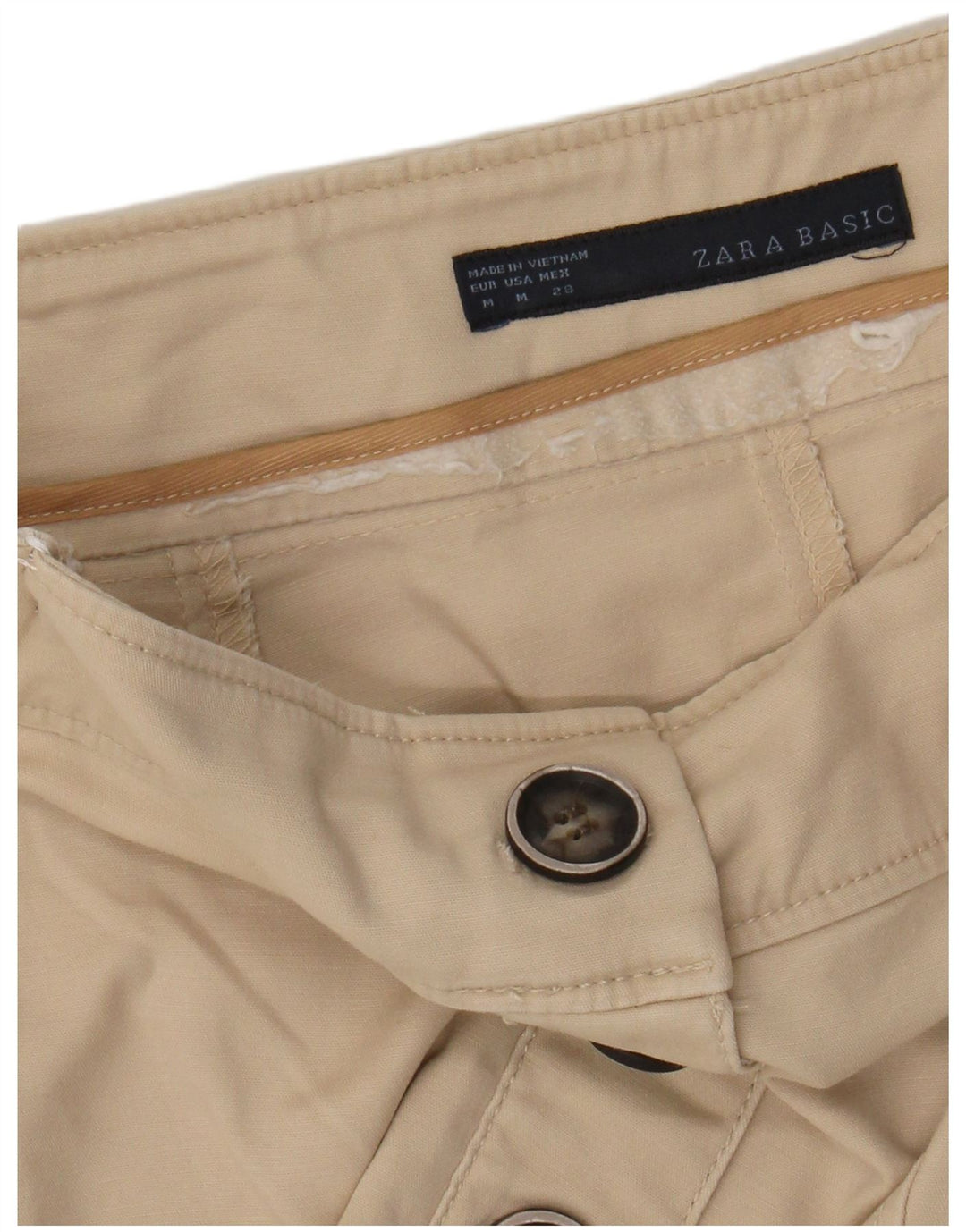 ZARA Damen Bleistiftrock Medium W28 Beige