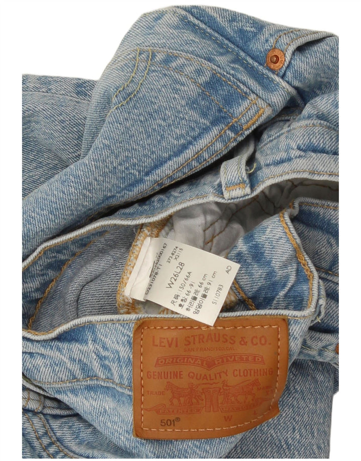 Levi's Damen 501 Straight Jeans W26 L28 Blau