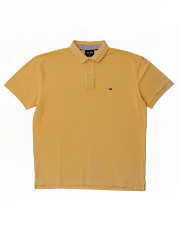 Tommy Hilfiger Herren Poloshirt XL Gelb Baumwolle