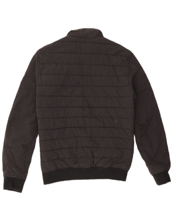 SUPERDRY Herren Wattierte Jacke UK 36 Small Schwarz Nylon