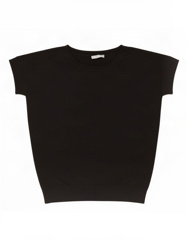 Marks & Spencer Damen-Blusenoberteil in Übergröße, Gr. 8, Größe S, Schwarz, Acryl