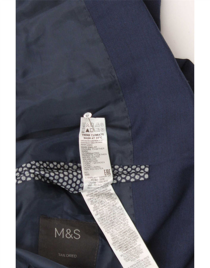 Marks & Spencer Maßgeschneiderte Herren-Blazerjacke mit 2 Knöpfen, Gr. 42, Marineblau