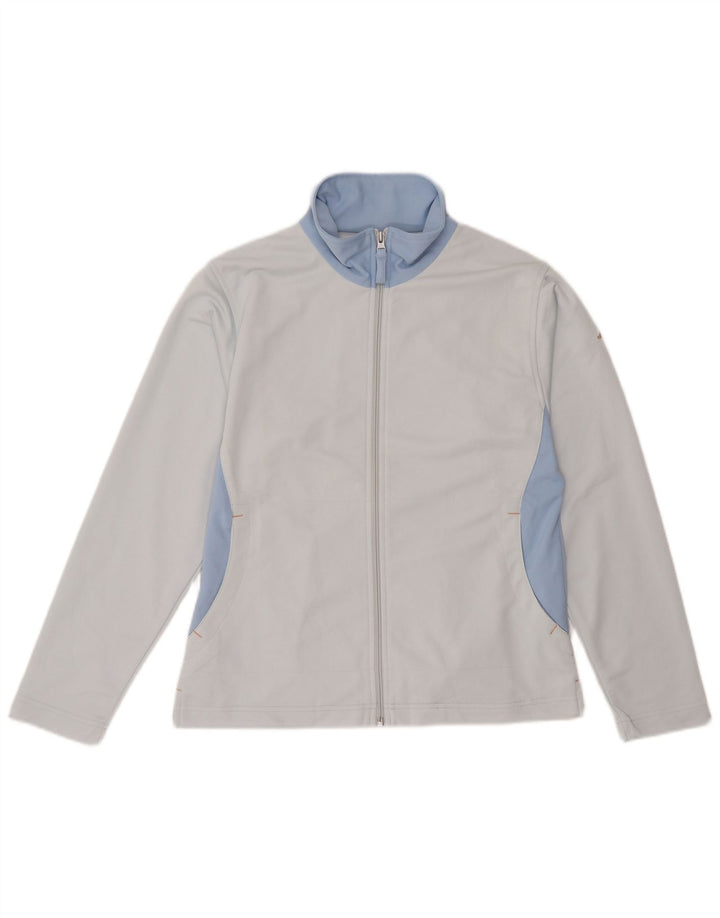 KAPPA Damen-Trainingsanzug-Top-Jacke, UK 16, Größe L, blau, Colourblock-Polyester