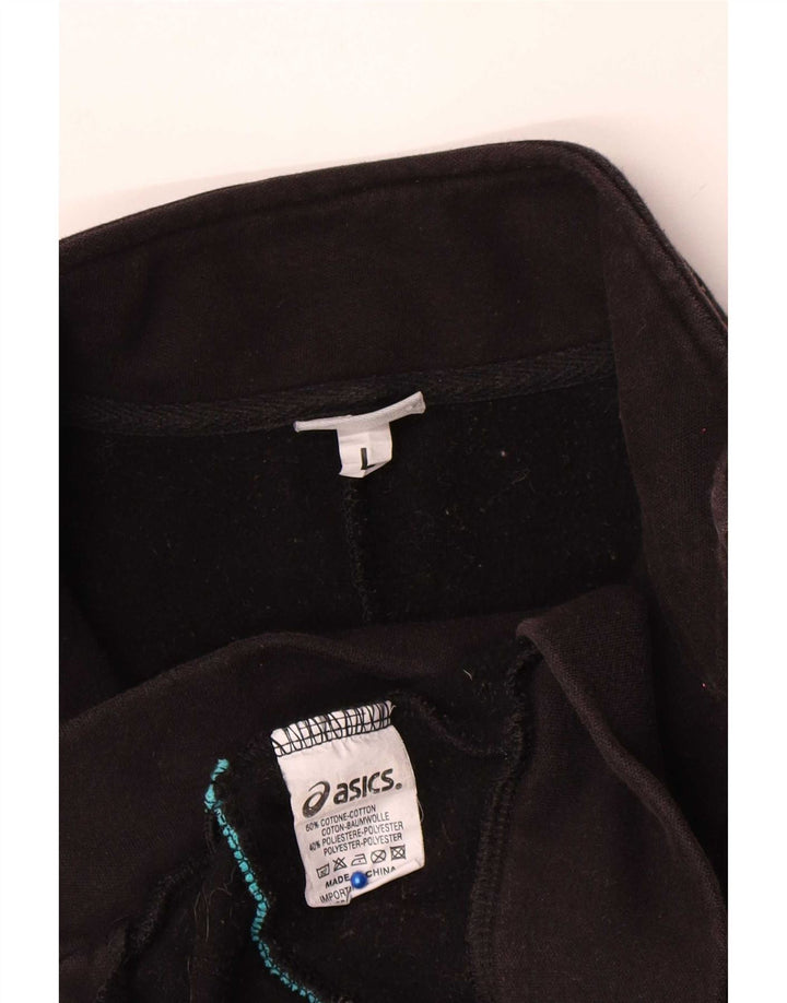 Asics Damen-Trainingsanzug, Top-Jacke, UK 16, Größe L, Schwarz, Baumwolle