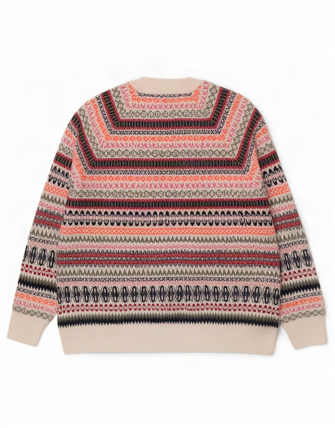 Marks & Spencer Herren-Pullover mit U-Boot-Ausschnitt, groß, mehrfarbig, Fair Isle-Muster