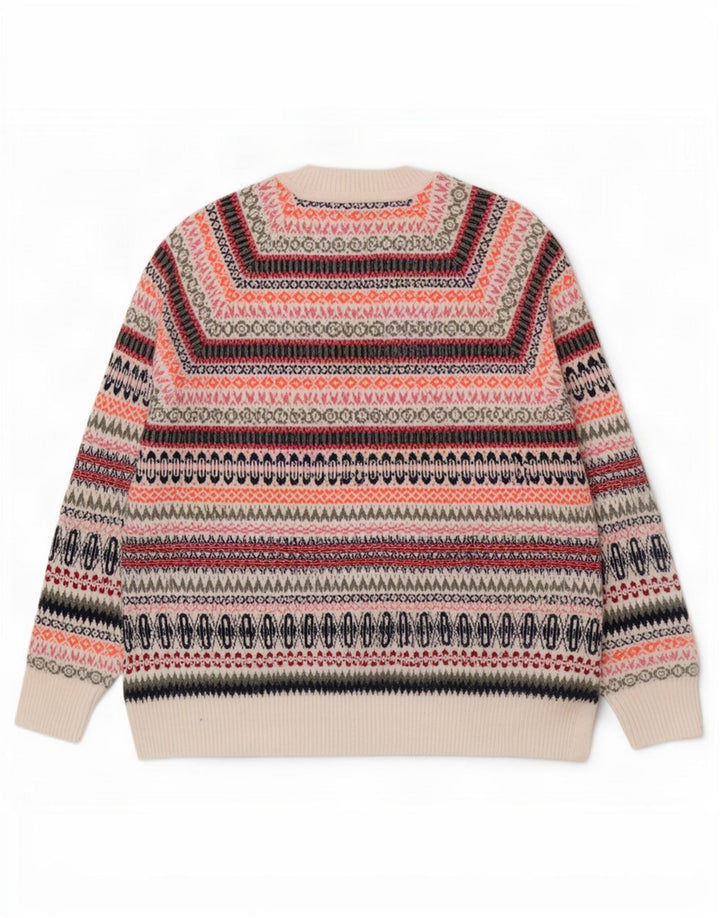 Marks & Spencer Herren-Pullover mit U-Boot-Ausschnitt, groß, mehrfarbig, Fair Isle-Muster