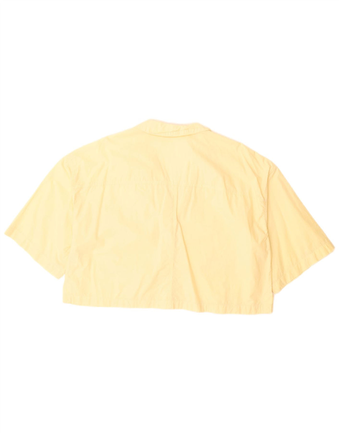 Zara Damen-Hemdbluse, übergroß, kurzärmelig, Gr. 14, Mittelgelb