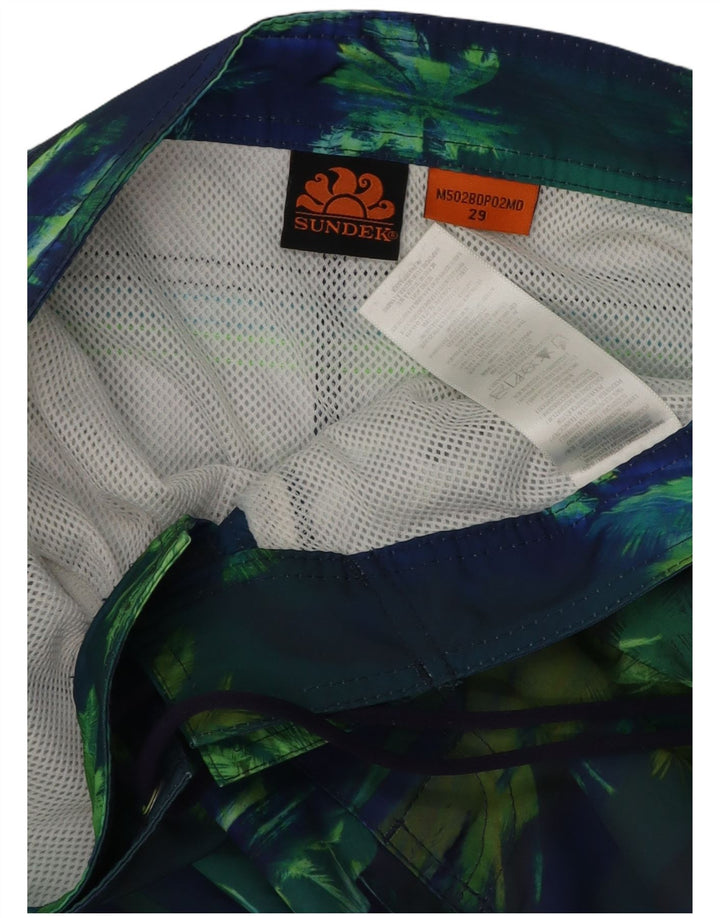 Sundek Herren-Badeshorts, klein, marineblau, Batik-Polyester