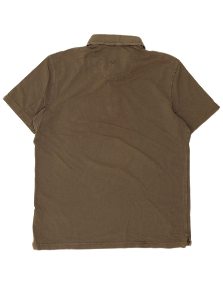 FAT FACE Herren-Poloshirt, groß, Khaki, Baumwolle
