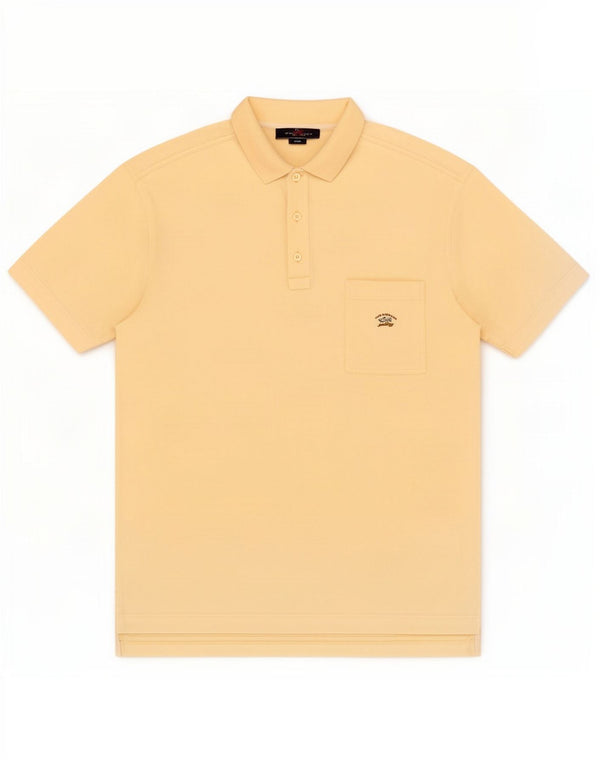 Paul & Shark Herren Poloshirt 2XL Gelb Baumwolle