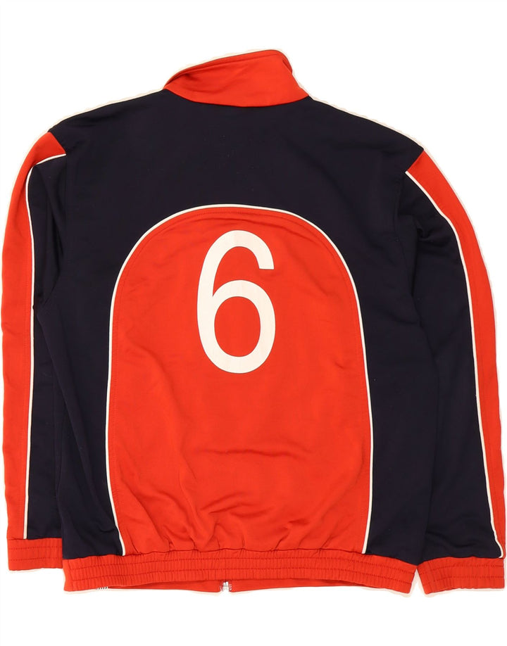 PUMA Boys Graphic Tracksuit Top Jacket 11-12 Years Navy Blue Colourblock Vintage Puma and Second-Hand Puma from Messina Hembry 