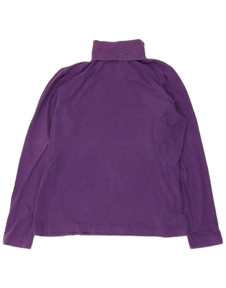 Nike Damen-Top mit Rollkragen, langärmelig, Größe L, Lila