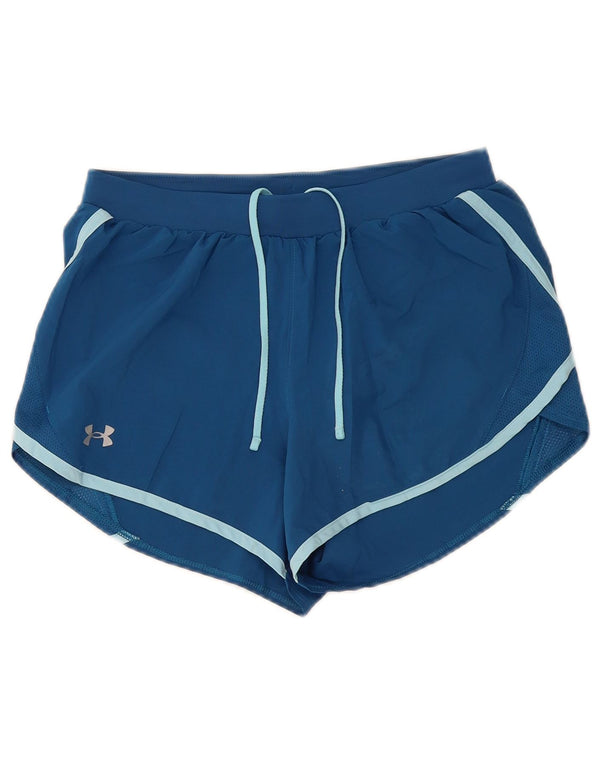 Under Armour Damen Sportshorts UK 10 Small Blau gestreift Sport