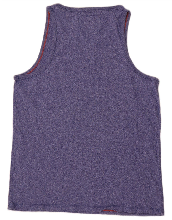 Superdry Herren-Trägershirt, groß, blau meliert