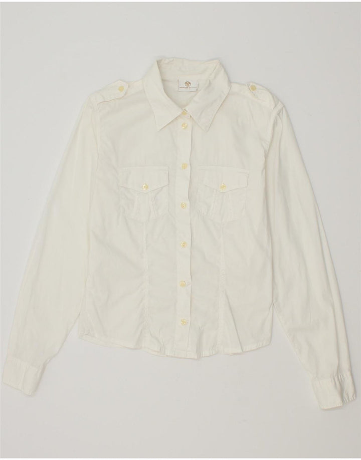 NORTH SAILS Womens Graphic Shirt UK 12 Medium White Vintage North Sails and Second-Hand North Sails from Messina Hembry 