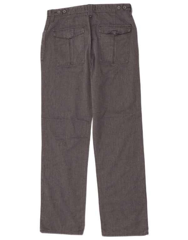 Marks & Spencer Herren-Freizeithose, gerade, W32, L31, Grau, Baumwolle