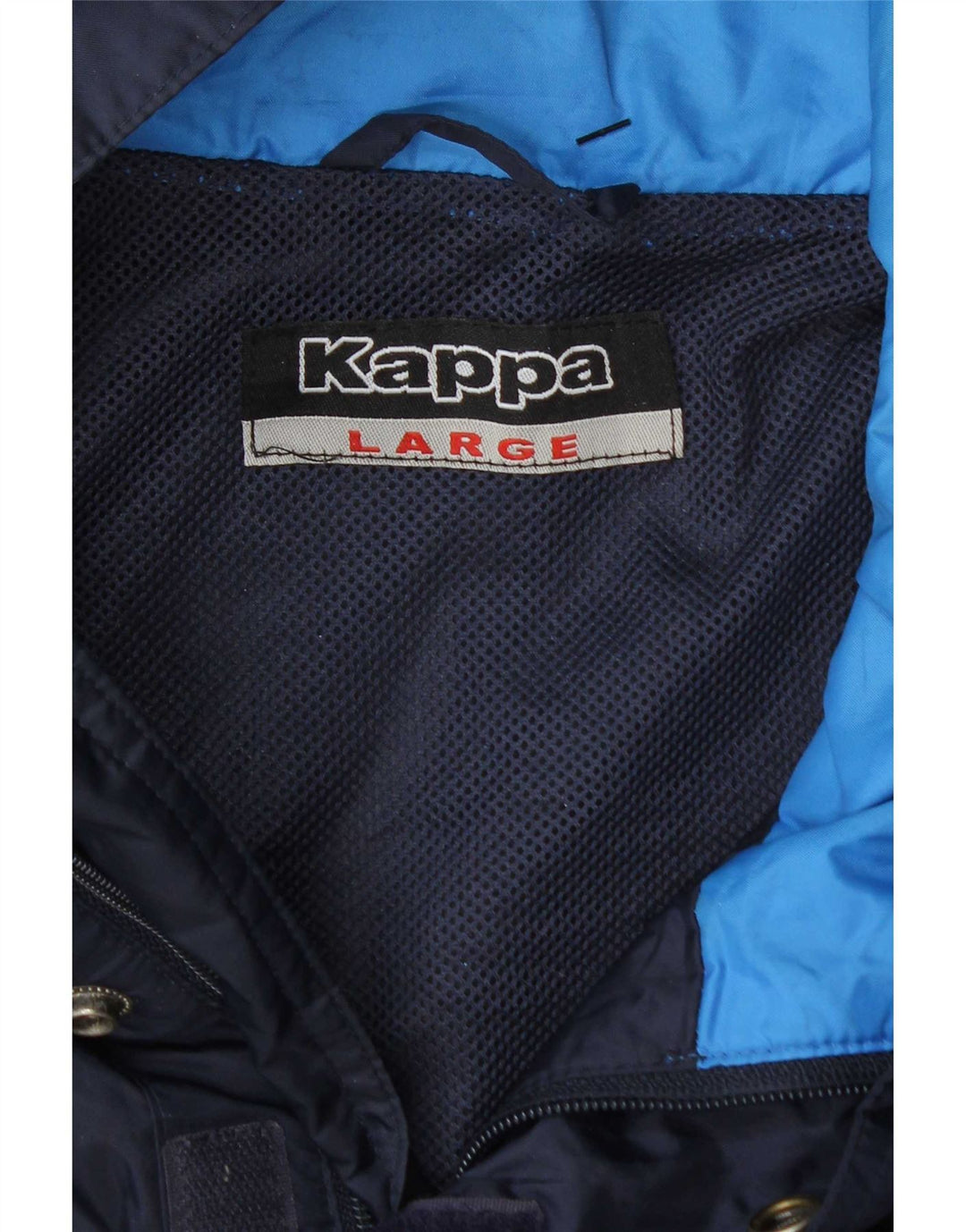 Kappa Herren-Windbreaker-Jacke mit Grafik, UK 40, Größe L, Marineblau, Farbblock