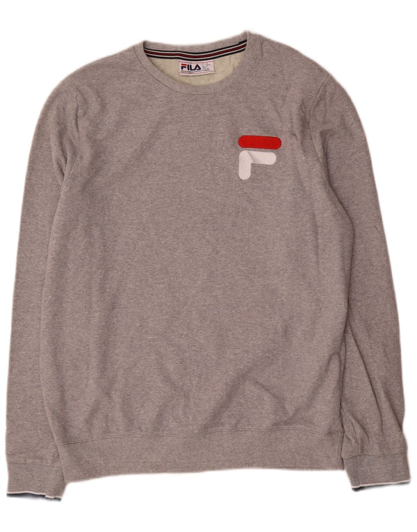 Fila Mens Graphic Sweatshirt Jumper Large Grey Polyester