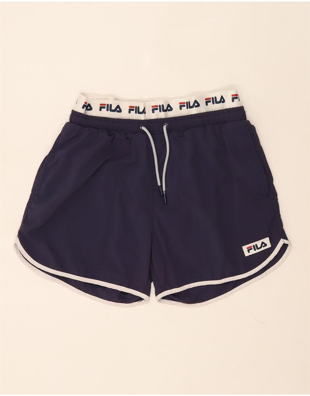 Fila Herren Graphic Sport Shorts Medium Navy Blue Colourblock Polyamid