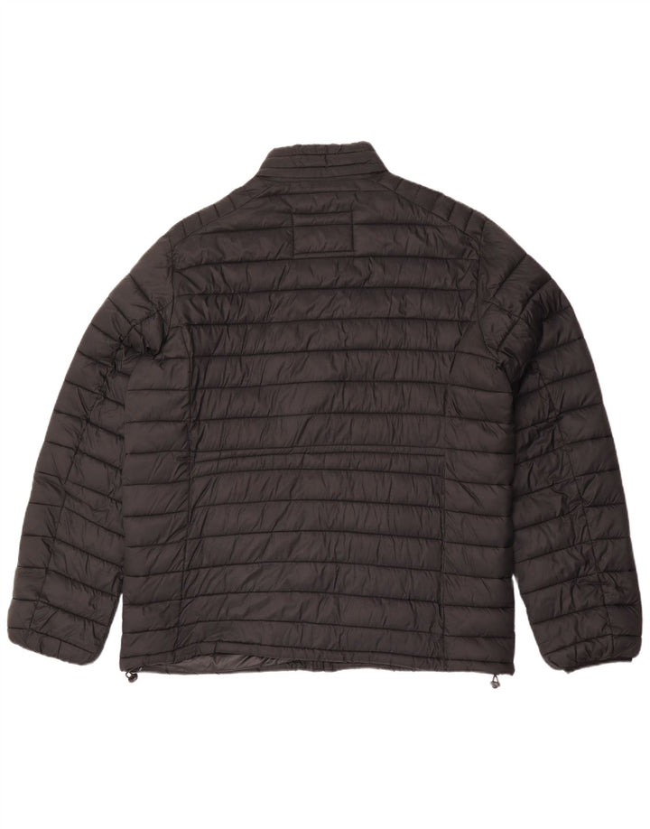 Karl Lagerfeld Herren Wattierte Jacke UK 40 Large Schwarz Polyamid