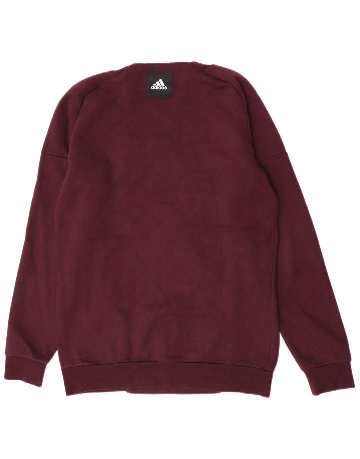 Adidas Herren Grafik-Sweatshirt, Pullover, Größe S, Kastanienbraun