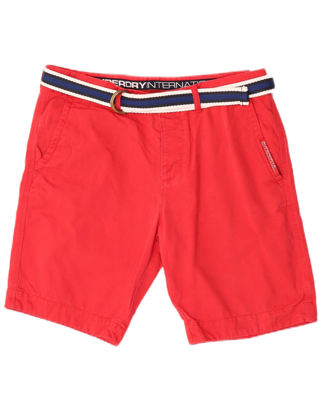 Superdry Herren Chinoshorts XL W36 Rote Baumwolle