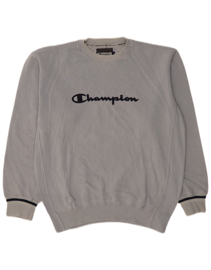 Champion Herren-Sweatshirt mit Grafik, groß, blau, Baumwolle, klassisch