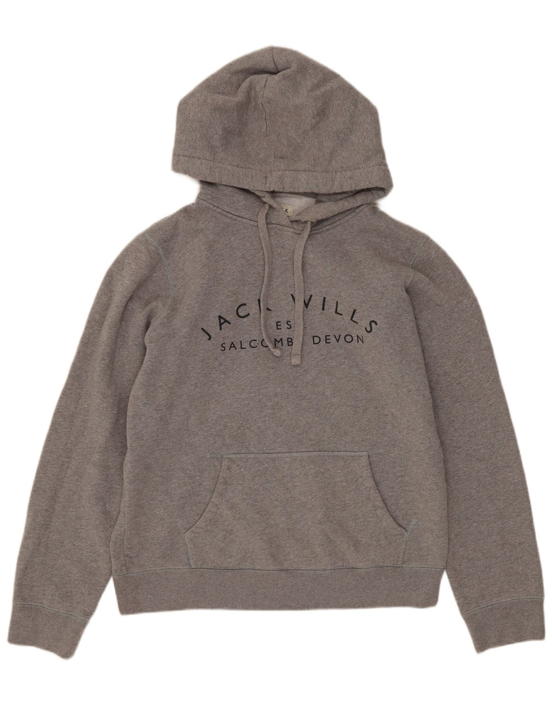JACK WILLS Damen Salcombe Devon Übergroßer Kapuzenpullover UK 10 Small Grau