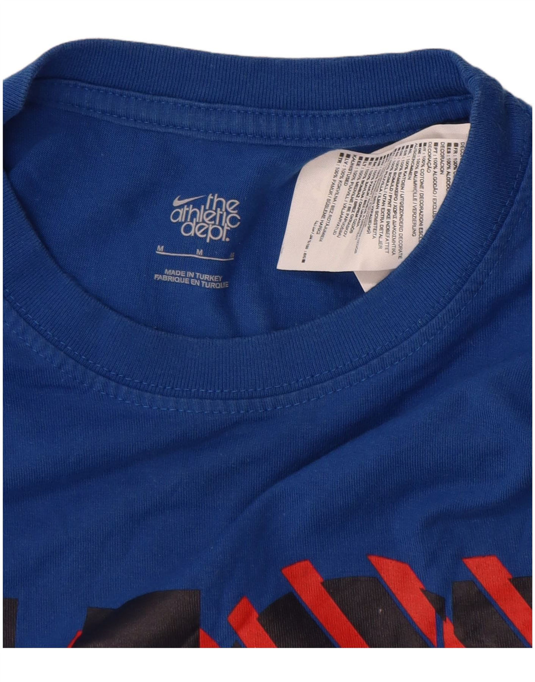 Nike Herren-T-Shirt mit Grafik, mittelblaue Baumwolle