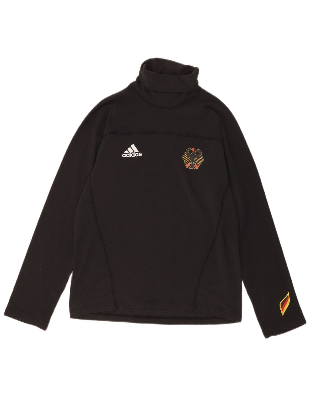 Adidas Herren Graphic Top Langarm UK 34/36 Small Schwarz Polyester