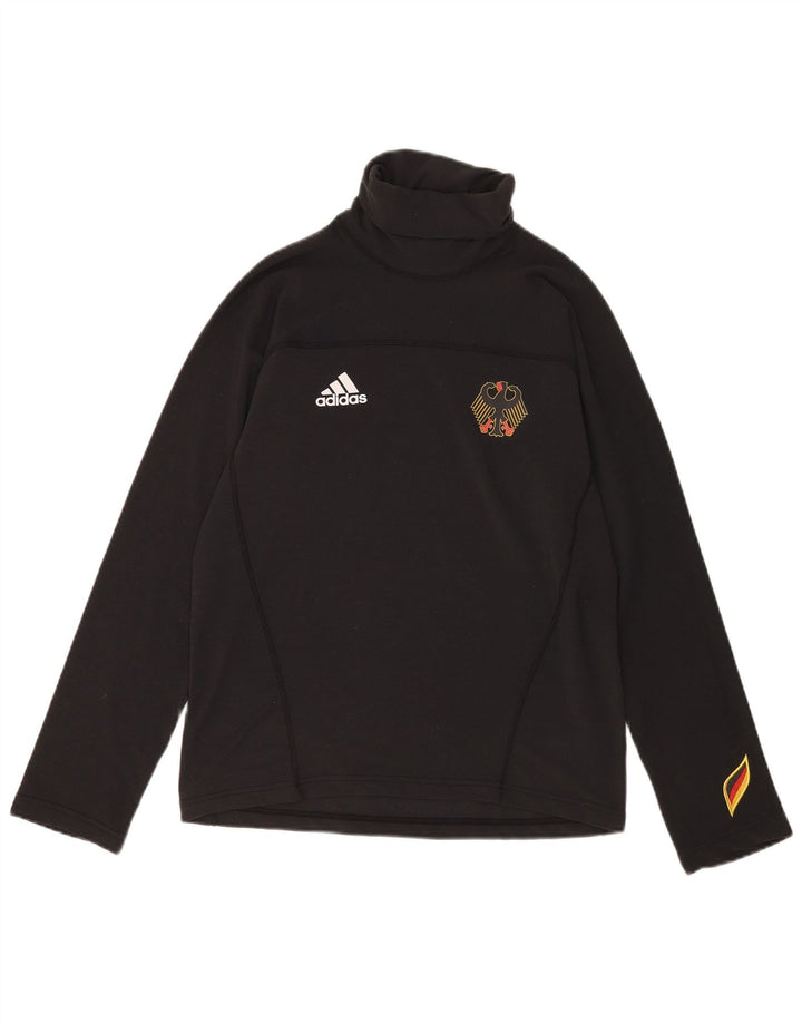 Adidas Herren Graphic Top Langarm UK 34/36 Small Schwarz Polyester