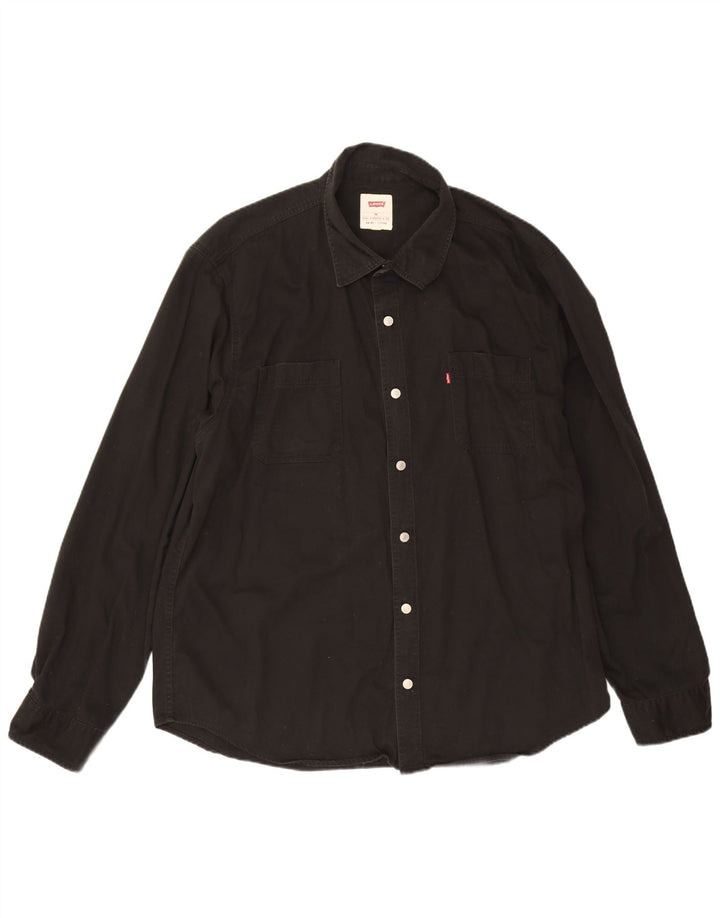 Levi's Herrenhemd 2XL aus schwarzer Baumwolle