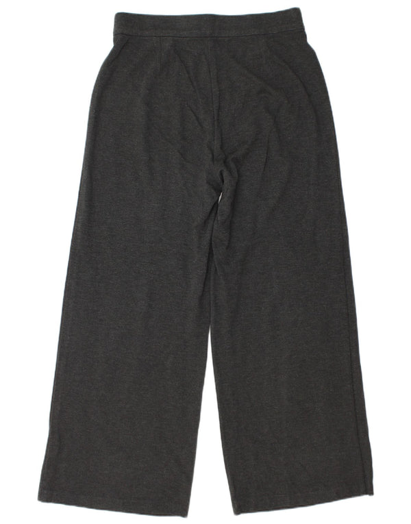 Marks & Spencer Damen-Hose mit weitem Bein, UK 12, Mittel W30 L27, Graue Viskose